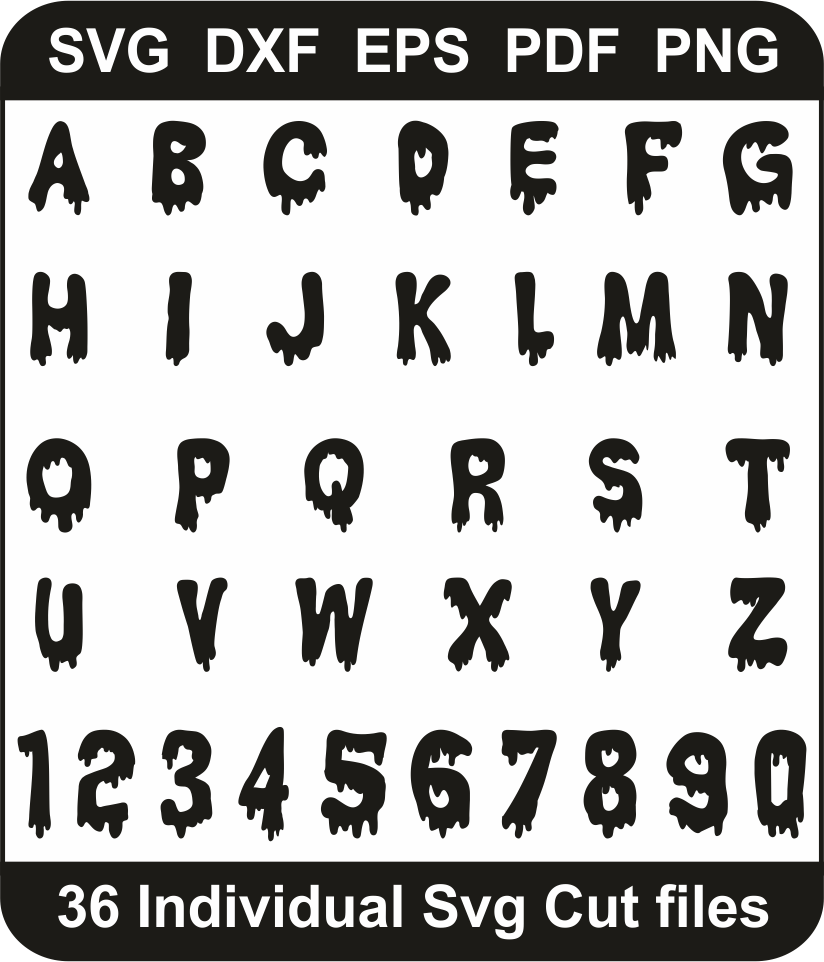 Number Lore Individual Characters | fonts letters vectors svg png pdf files