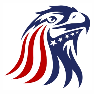 Usa Flag Eagle Head vector file