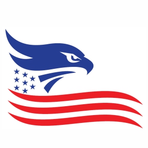 American Eagle Flag vector file