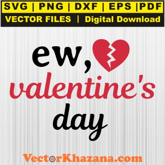 Ew Valentines Day Heart Svg