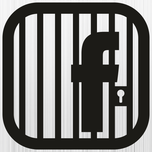 Facebook Jail Rectangle Black Svg