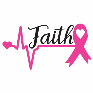 Faith Heartbeat Ribbon vector