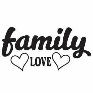 Family Love Heart Svg