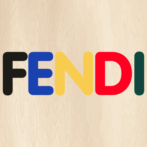 Fendi Colourful Letter Svg