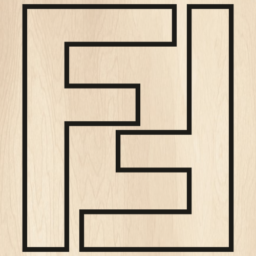 Fendi Symbol Outline SVG | Fendi Outline PNG