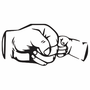 Fist Bump Hand Vector