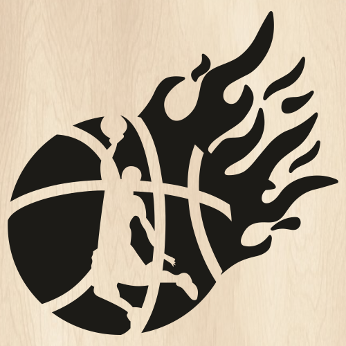 Flaming Basketball Svg