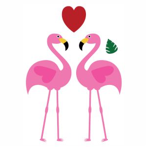 Flamingos Bird Loving svg