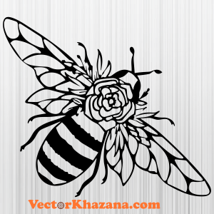 Floral Bee Svg