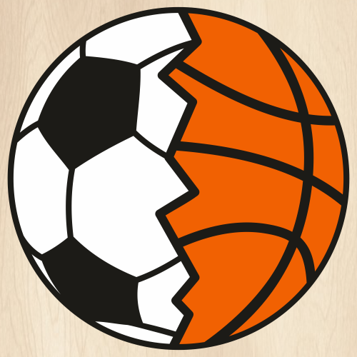 Football And Basketball Svg