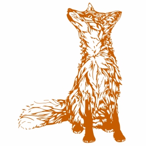 Zentangle Fox Vector