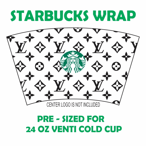 Full Wrap Louis Vuitton For Starbucks Cup Svg