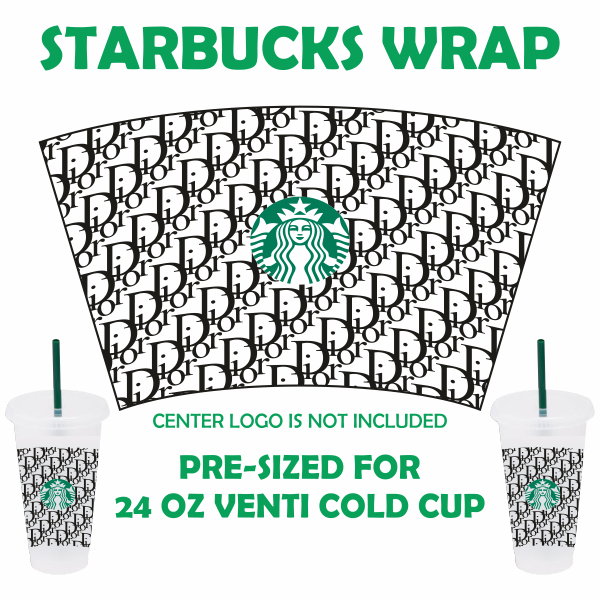 Full Wrap Dior For Starbucks Cup Svg