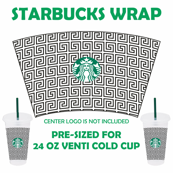 Full Wrap Versace For Starbucks Cup Svg