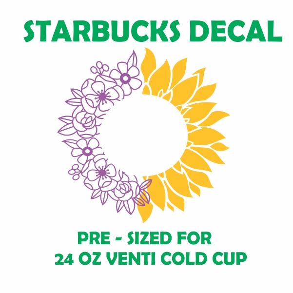 Download Starbucks Flower and Sunflower SVG | Starbucks Flower and ...