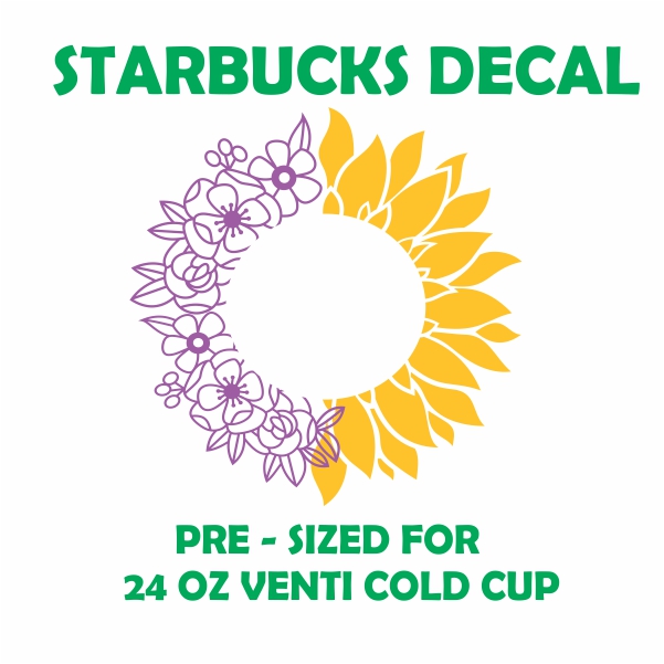 Starbucks Flower And Sunflower Svg