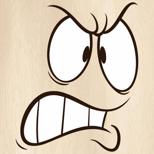 Angry Expressions Face Svg