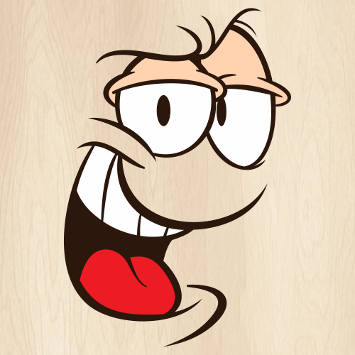 Funny Laughing Cartoon Face Svg