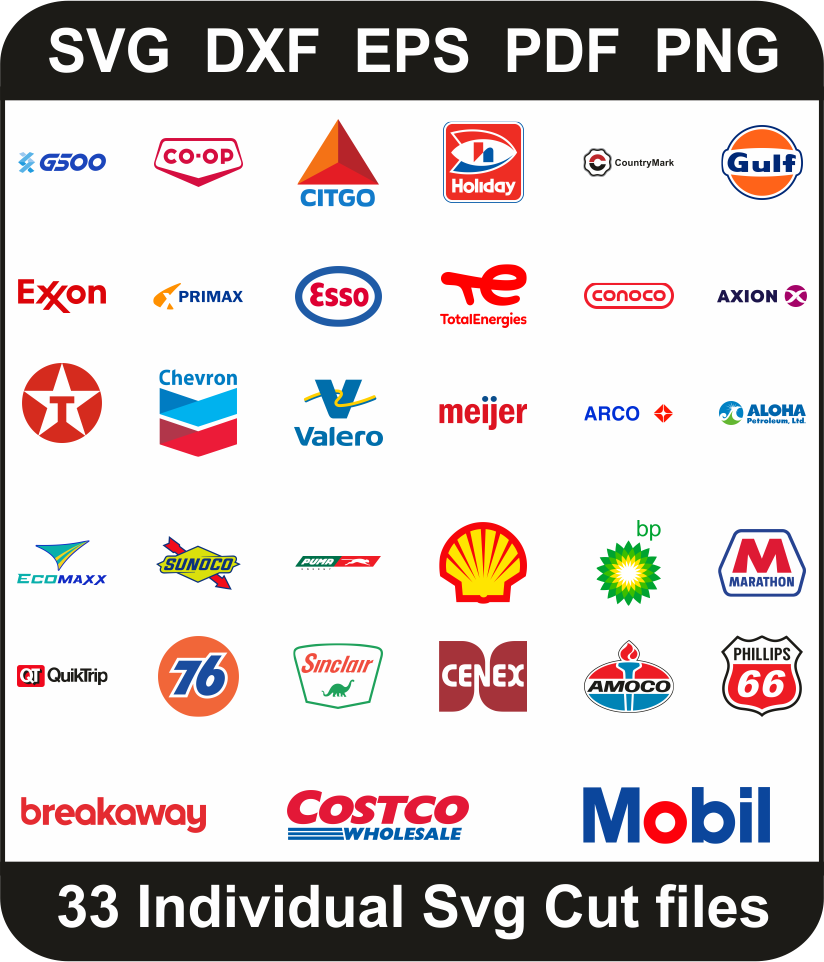 Gasoline Petroleum Brands Svg Pack