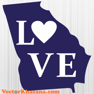 Georgia State Love Svg