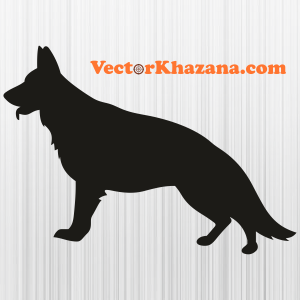 German Shepherd Dog Black Silhouette Svg