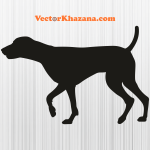German Shorthaired Pointer Black Dog Svg