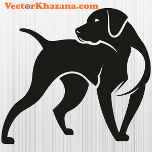 German Shorthaired Pointer Dog Black Svg
