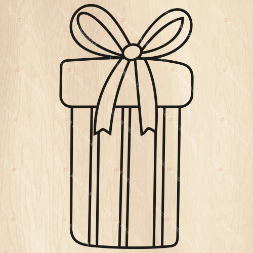 Gift Box With Bow Svg