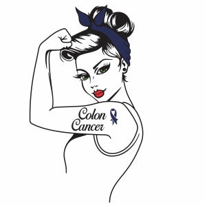 Rosie The Riveter Colon Cancer vector file