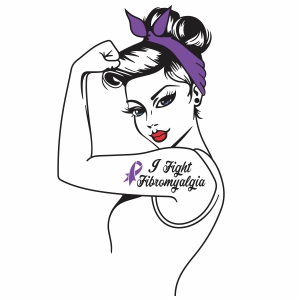 i fight Fibromyalgia Girl Power SVG cut file