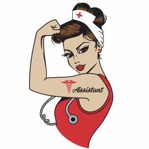 rosie riveter nurse assistant svg file