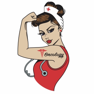 Girl Power oncology svg cut file 