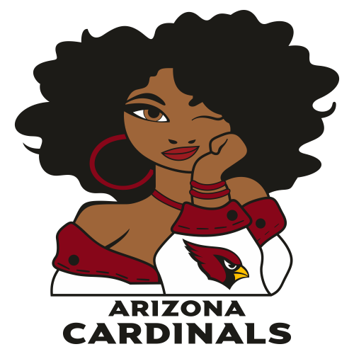 Arizona Cardinals Black Girl Svg
