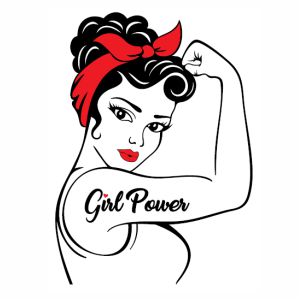 Strong Girl Power vector file
