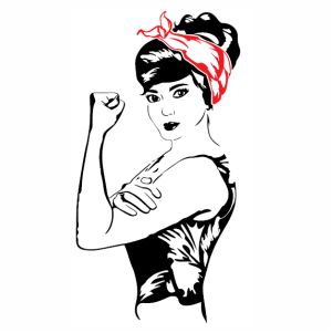 rosie the riveter with bandana vector file