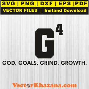 God Goals Grind Growth Svg