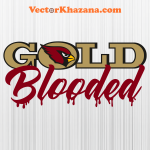 Gold Blooded Arizona Cardinals Svg
