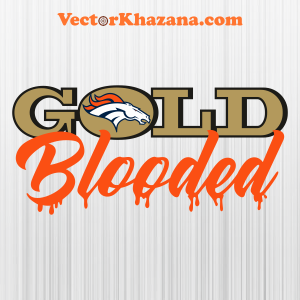 Gold Blooded Denver Broncos Svg