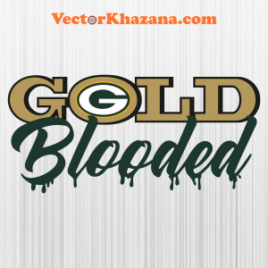 Gold Blooded Green Bay Packers Svg