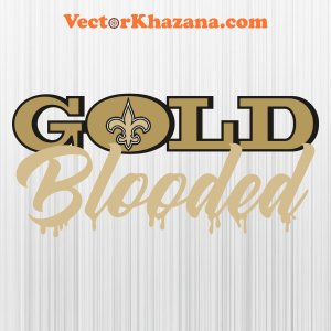 Gold Blooded New Orleans Saints Svg