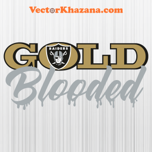 Gold Blooded Oakland Raiders Svg