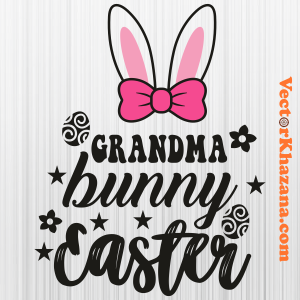 Grandma Bunny Easter Svg