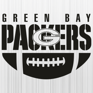 Green Bay Packers Ball Black Logo Svg