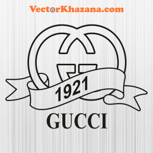 Gucci 1921 with Banner Black Svg