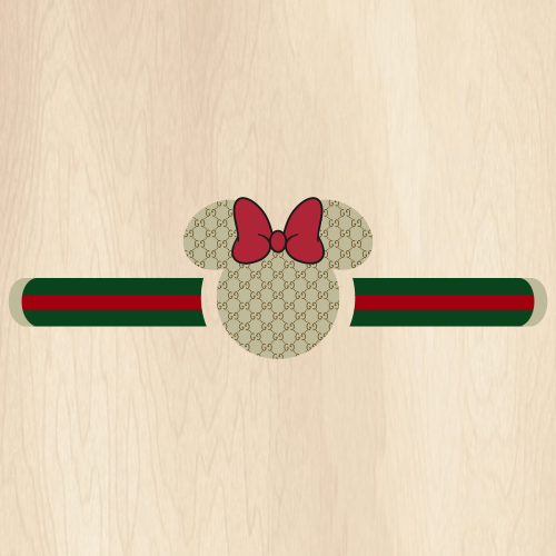 Gucci Band Pattern with Minnie Svg