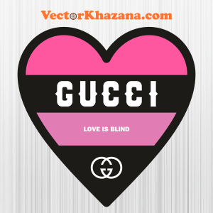 Gucci Love is Blind Heart Svg