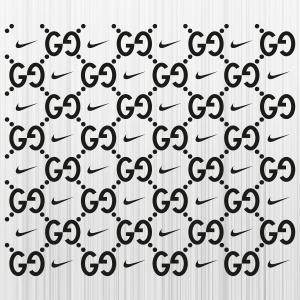 Gucci Pattern With Nike Svg