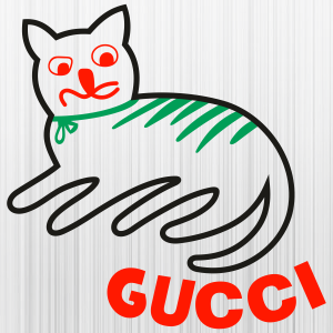 Gucci Red Feline Cat Svg