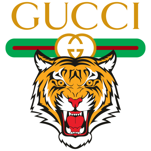 Classic Gucci Inspired Printable Logo Tiger Vector Art Design Hi ...