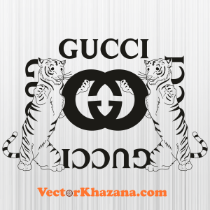 Gucci Tiger Black Svg